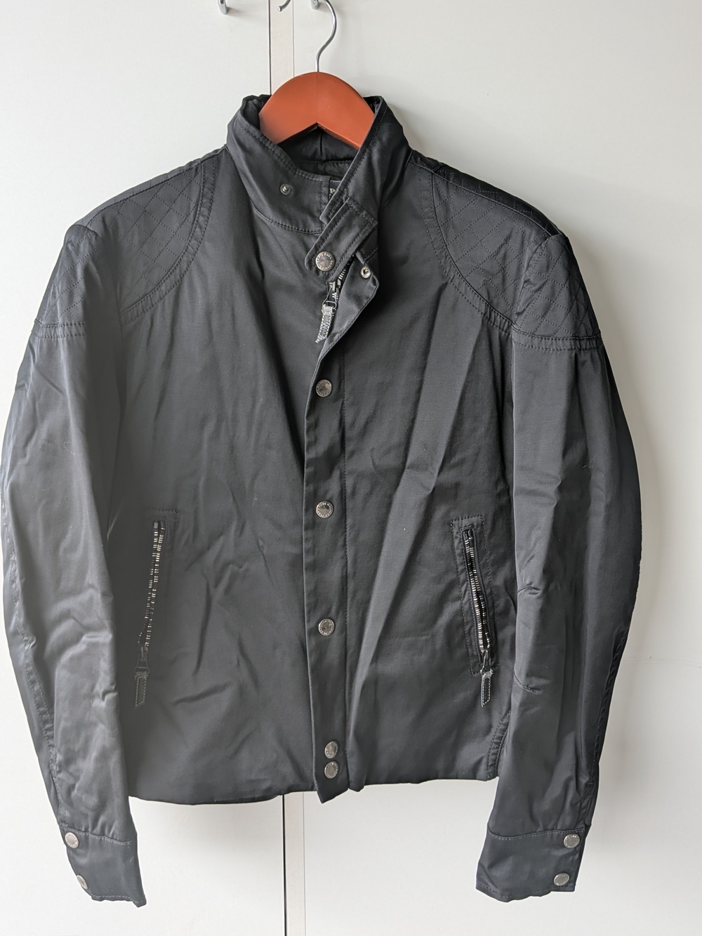 Jean Paul Gaultier Black Lightweight Stand Collar Jacket